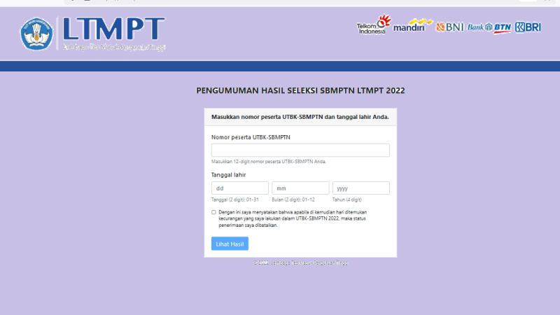 Info Daftar Ulang dan Pengumuman Peserta Lulus UTBK-SBMPTN LTMPT 2023/2024